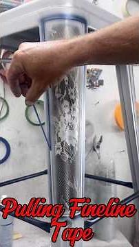 Pulling Fineline tape on metalflake custom paint protect, lace, endless line