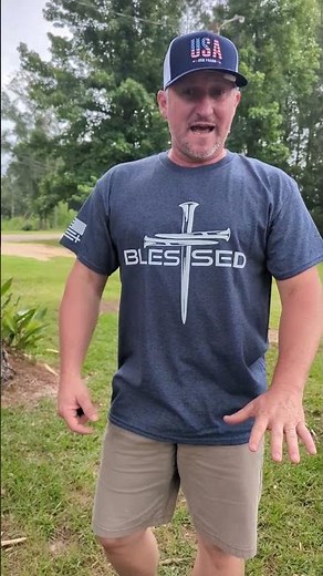 ‪@Trenzshirts‬ Men's Christian T-shirts | Blessed with nails American Flag and cross shirt