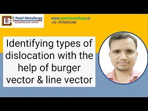Identifying types of dislocation with the help of burger vector & line vector