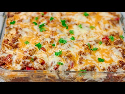 Baked Spaghetti | Easy Homemade Baked Spaghetti with Cheese