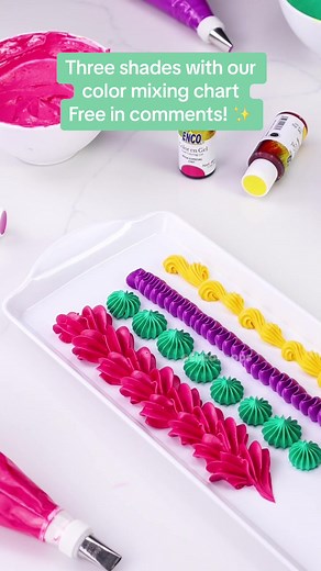 Color Mixing Guide: Canary Yellow, Emerald, Neon Purple