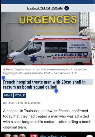 Hôpital français traite homme avec obus dans le rectum