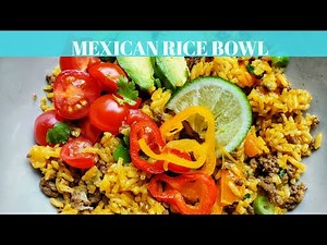 Mexican Restaurant inspired Rice Bowl recipe! How to make EASY Spanish rice with BEEF