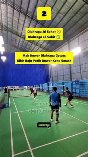 smash.nyangkut.di net❌️ di muka✅️ #badminton #badmintonindonesia #badmintonplayer #badmintonlovers
