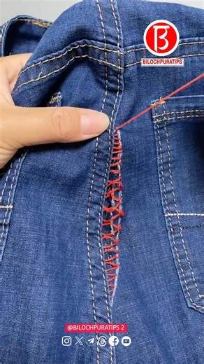 1.8M views · 6.3K reactions | Pants are Broken how To Repair it Episode 1520 Follow My Page Facebook : Bilochpuratips 2 Diy . . . . . . #bilochpuratips2diy #bilochpuratips #needlework #sewing #reels . | Bilochpuratips 2 Diy | Facebook