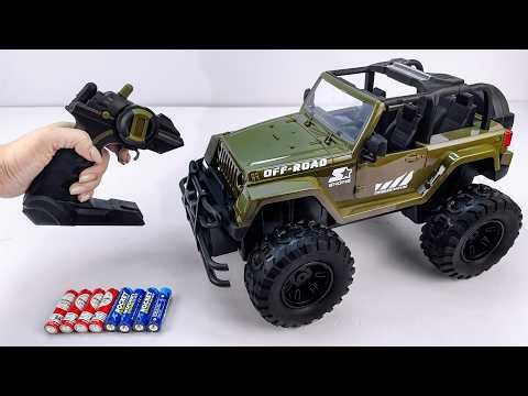 Unboxing RC Dumper 6x6 Truck, Police Car SUV 1:16, Transparent Train R/c, Smart Cady Wile Robot