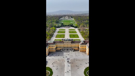 Explore the Habsburg's Summer Haven: Schönbrunn Palace Aerial Tour.