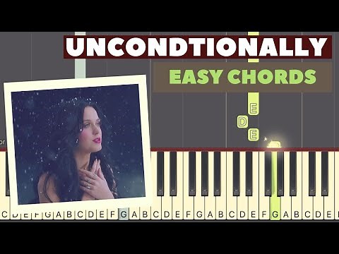 Katy Perry Unconditionally Piano Tutorial with Letter Notes