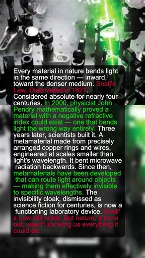 Scientists Created a Material That Doesn't Exist in Nature. It Bends Light Backwards.
