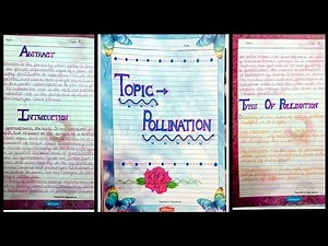 Biology project file on Pollination for class 12th || pollination || CBSE , PDF || BECOME UNIQUE ☑️