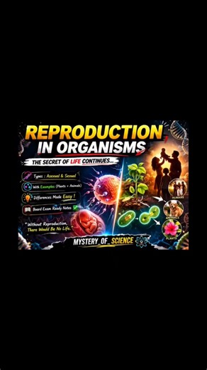 👉 Reproduction in Organisms Class 9 Full Chapter | Asexual & Sexual Reproduction Notes| #shortfeed