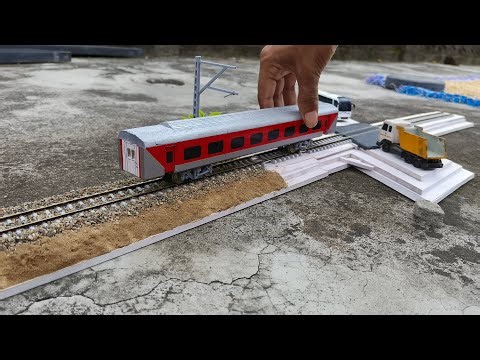 Ho track layout making railroad crossing miniature constructions realistic model