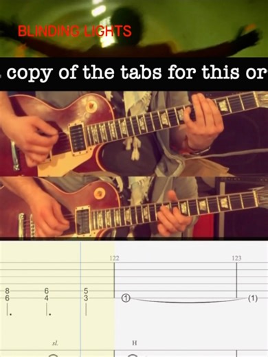 Blinding Lights - The Weeknd - Guitar Cover - Lesson - Rolling Tab - Demonstration #northampton #northamptonshire #freeguitartab #guitarlesson #guitarsolo #learnguitar #guitartab #thewkend #theweeknd #blindinglights