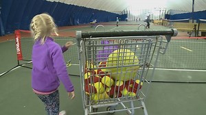 The tennis bubble burst after heavy winds. But now it's back in action! Read more: www.cbc.ca/1.4043304 | CBC Newfoundland and Labrador