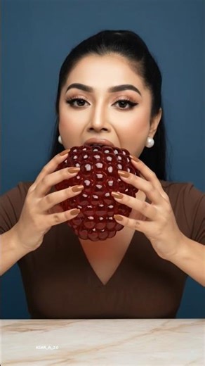 Would you eat this glass raspberry 😱 ? | Hyper-realistic asmr 🤯 | #asmr #shorts #glassfruit