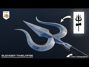 How To Create Trishula Weapon In Blender _ Blender Weapon Modeling #38
