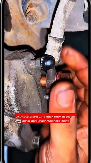 Ultimate Brake Line Hack How To Install Banjo Bolt Crush Washers Right #shorts #mechanic #tips