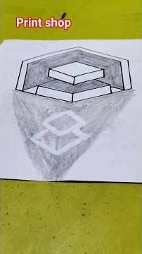 Mind Blowing 3D Optical Illusion Drawing 😱 | Layered Cube Art | #shorts #drawing