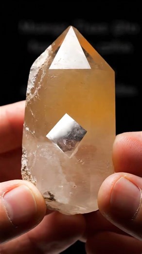 Negative Crystal Inside Natural Topaz 🔬 | Ultra-Realistic Macro ASMR