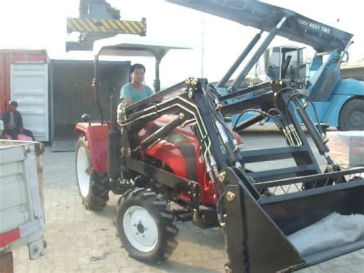 Hydraulic Front End Loader Backhoe A/C Cabin 40hp 120hp Farm Tractor Made China Featuring Core Gearbox Engine Gear PLC