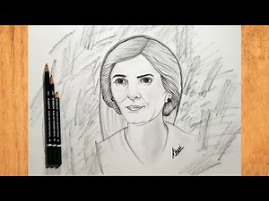 How to Draw Sketch of Fatima Jinnah | Sister Of Quaid-e-Azam Mohammad Ali jinnah - Sketch By Bano