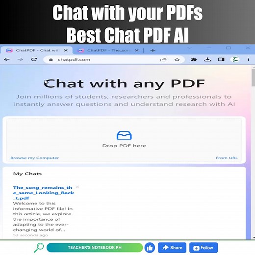Talk to any PDF Extract data or provide answers #PDF #AI #aitools #aitools2023 #aitoolsyouneed | Teacher's Notebook PH | Facebook
