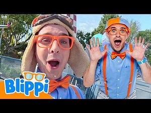 Blippi Explores Ride-On Vehicles! 🚗| Fun Amusement Park Rides & Trains for Kids | Let's Get Moving