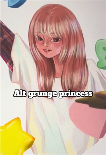 POV；you were always the alt grunge princess 🖤April Snail Mail 💌 sign up by 4/10. Inspired by Alysa Liu. Drawing by @Popil Art #snailmail #altgrunge #alt #alysali #pinkpantheress