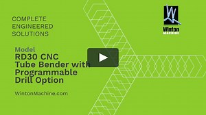 CNC Tube Bender + Programmable Drill Soft Clamp Option | Model RD30 Demo | Winton Machine