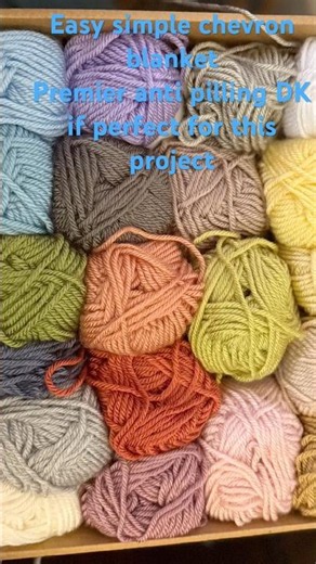 EASY simple chevron stitch blanket!!!! Premier anti-pilling DK #crochet #wip #progress