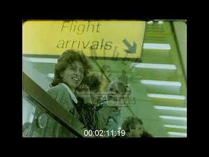 Arrivals and Departures at Heathrow Airport, 1980s - Archive Film 1039231