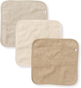 Burt's Bees Baby Infant Washcloths, 100% Organic Cotton, Soft and Super Absorbent Knit Terry & Woven Terry Wash Cloth