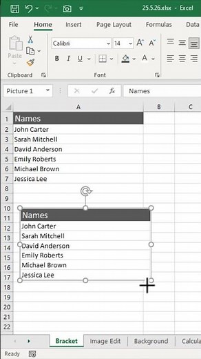 How to Use Camera tool in Excel