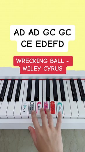 Wrecking Ball - Miley Cyrus (Piano Tutorial) #wreckingball #wreckingballmileycyrus #mileycyruswreckingball #easypianotutorial #summypiano
