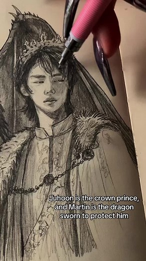 Marhoon fanart: Juhoon crown prince & Martin the dragon