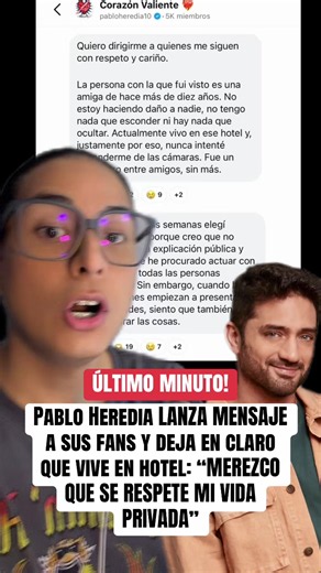 #pabloheredia lanza mensaje y asegura que estuvo viviendo en un hotel . #peru #shirleyarica❤ #viral #amoryfuego