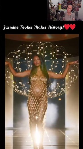 Jasmine Tookes Makes History! Pregnant on the Victoria’s Secret Runway 2025 #shorts #victoriasecret