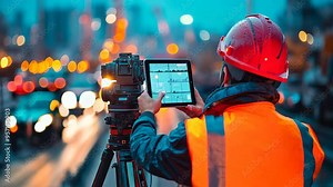 the activities of construction oversight specialists at a highway overpass construction site.