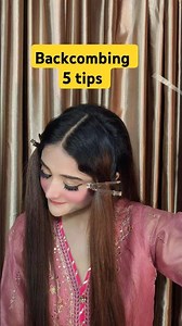 Backcombing 5 important Tips ✨#backcombing #hairstyles #hairstyletips #backcomb