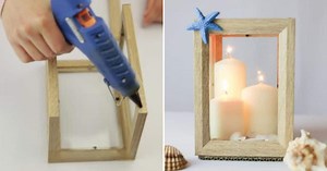 How To Make A Farmhouse Lantern From Inexpensive Picture Frames