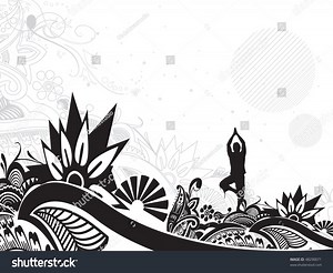 Young Man Doing Yoga Vector Silhouette Stock Vector (Royalty Free) 48290071 | Shutterstock