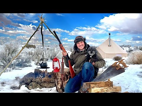 I Built a WESTERN FISHING CAMP on my Property!!! (5-day HOT TENT CAMPING)
