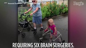 Girl Who Was Told She May Never Walk Takes A Stroll With Her Great Grandmother