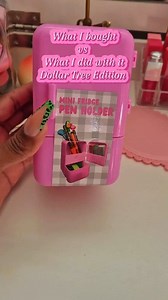 Some ideas on how to use the mini fridge pen holder from Dollar Tree #dollartree #dollartreefinds #dollartreeshopping #beautyonabudget #boujeeonabudget #fyp #reels | Jessica Evans