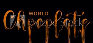 World Chocolate day text animated 4k resolution alpha channel. perfect for world chocolate day celebrations.