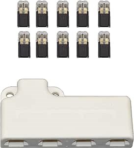 4-WayConnector, Double-Wire Plug-In Connector, Pluggable Led Wire Connectors with Locking Buckle Fast Connect Low Voltage Wire Connectors