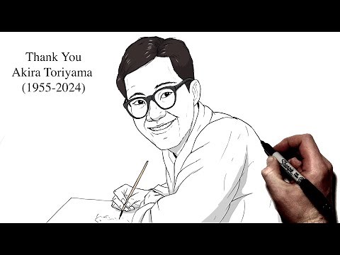 How To Draw Akira Toriyama (RIP🙏) | Step By Step |