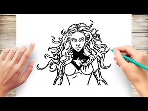 How to Draw Phoenix Jean Grey