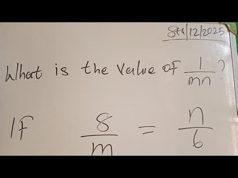 What is the Value of 1/mn if 8/m = n/6? | Live Cross-Multiplication Math Problem