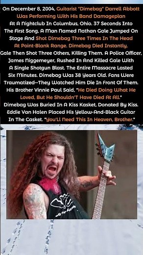 Dimebag Darrell’s Tragic Death